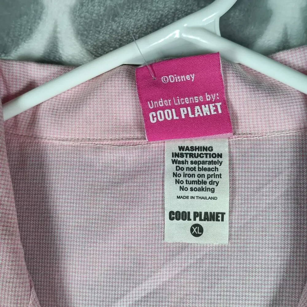 Disney Minnie Mouse Nightgown Women Size XL Pink Button Up Sleep Shirt Pajamas - Picture 10 of 13